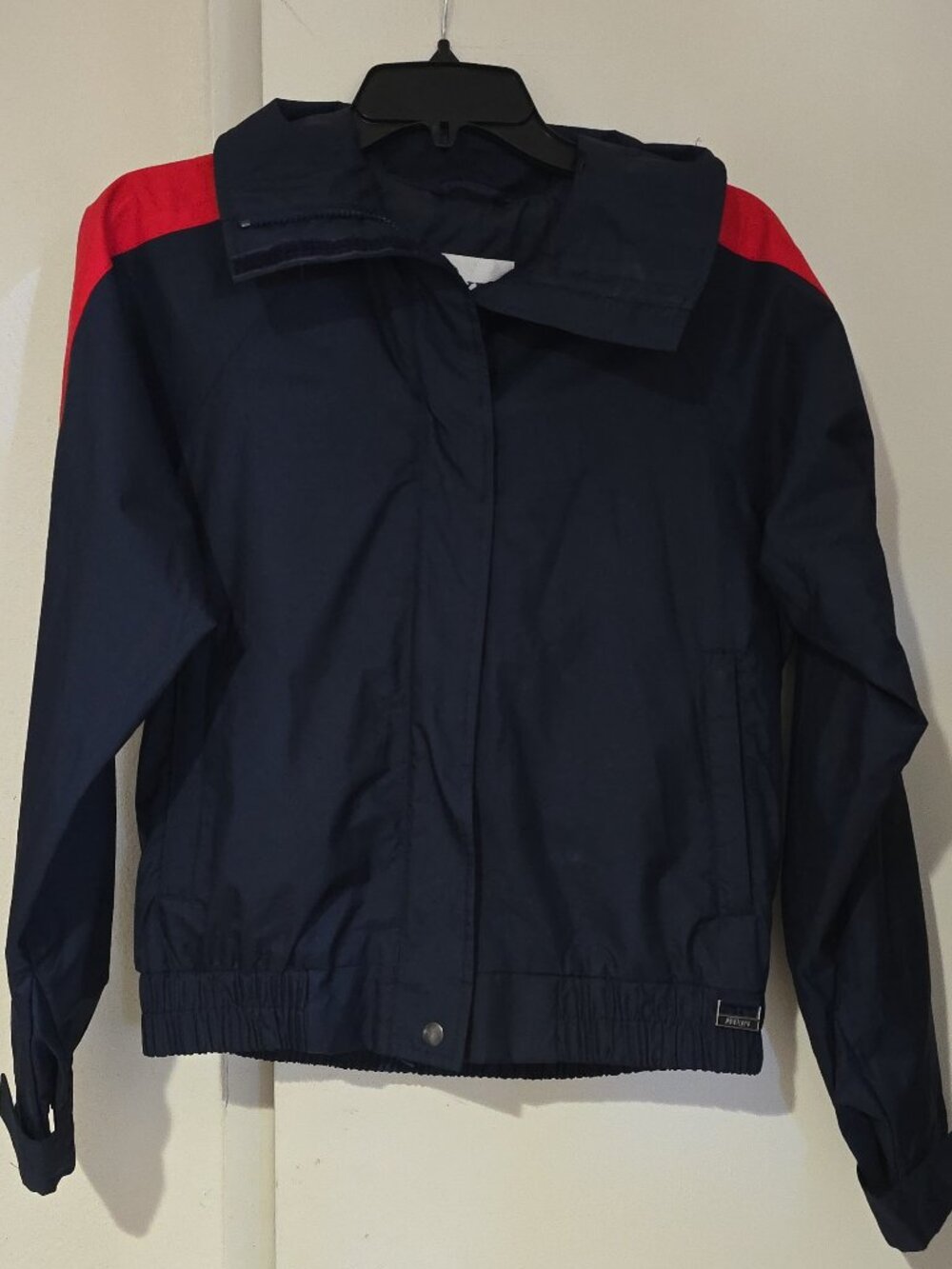 Vintage 80s Maxim Gore-Tex Windbreaker Navy Red Colorblock Cropped Jacket Ladies